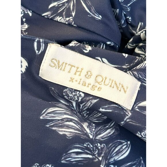 Smith and Quinn Navy White Floral Elizabeth Maxi Dress X-Large Romantic Wedding - Picture 6 of 6